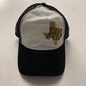NEW Billy Bob's Texas Trucker Hat Cap Snap Back Black White Texas Honky Tonk Bar